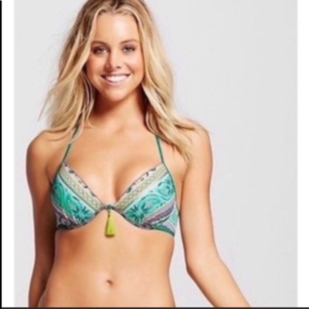 Shade & Shore Green Push Up Bikini Top - Picture 4 of 6